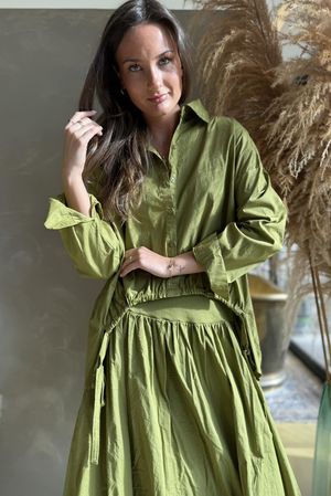 Paloma French Tuck Shirt Olive